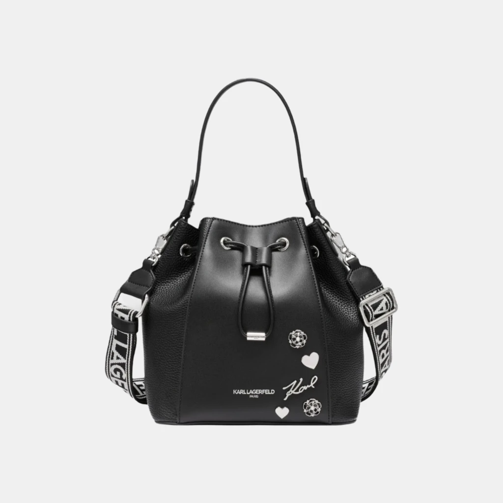 KARL LAGERFELD PARIS ADELE BUCKETBAG - Black