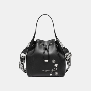 KARL LAGERFELD PARIS ADELE BUCKETBAG - Black
