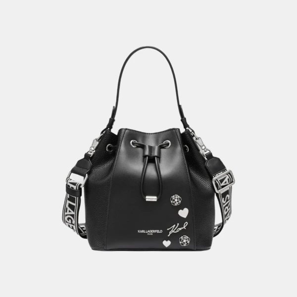 KARL LAGERFELD PARIS ADELE BUCKETBAG - Black