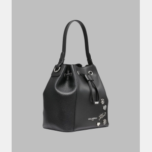 KARL LAGERFELD PARIS ADELE BUCKETBAG - Black - Image 3