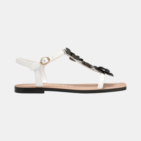 KARL LAGERFELD PARIS MARGATE FLAT THONG SANDAL - Bright White