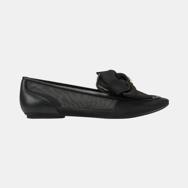 KARL LAGERFELD PARIS VASILISA FLAT WITH BOW - Black