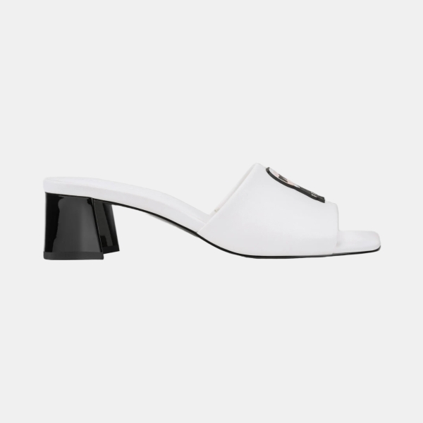 KARL LAGERFELD PARIS SANDREEA SPORT HEELED SANDAL - Bright White