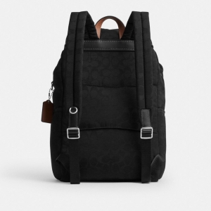 Coach Logan Backpack In Signature Nylon - Black - Image 6