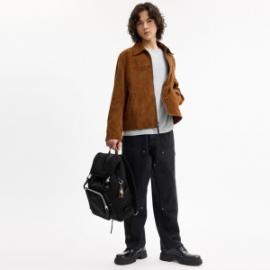 Coach Logan Backpack In Signature Nylon - Black - Image 4
