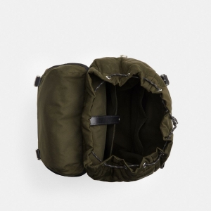 Coach Logan Backpack In Signature Nylon - Dark Moss - Image 5