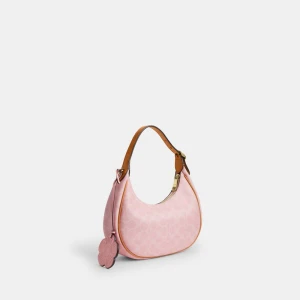 Coach Emily Shoulder Bag In Signature Canvas With Charms - Gold/Powder Pink - Image 3