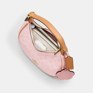 Coach Emily Shoulder Bag In Signature Canvas With Charms - Gold/Powder Pink - Image 4