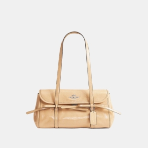 Coach Bridget Flap Shoulder Bag With Bows - Silver/Light Sand