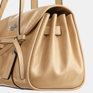 Coach Bridget Flap Shoulder Bag With Bows - Silver/Light Sand - Image 8