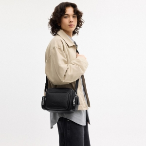 Coach Fletcher Crossbody Bag - Silver/Black - Image 3