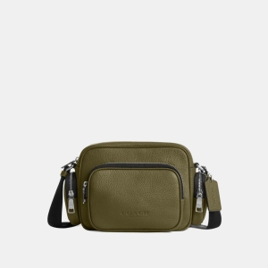 Coach Fletcher Crossbody Bag - Silver/Olive