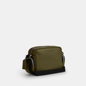 Coach Fletcher Crossbody Bag - Silver/Olive - Image 5