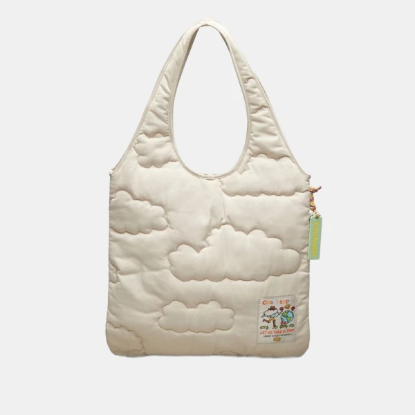 Coachtopia Loop Flat Tote With Cloud Quilting - Cloud