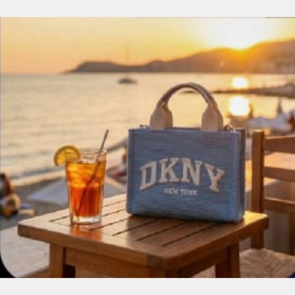 DKNY Blue Denim-look Tote Bag - Blue