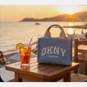 DKNY Blue Denim-look Tote Bag - Blue