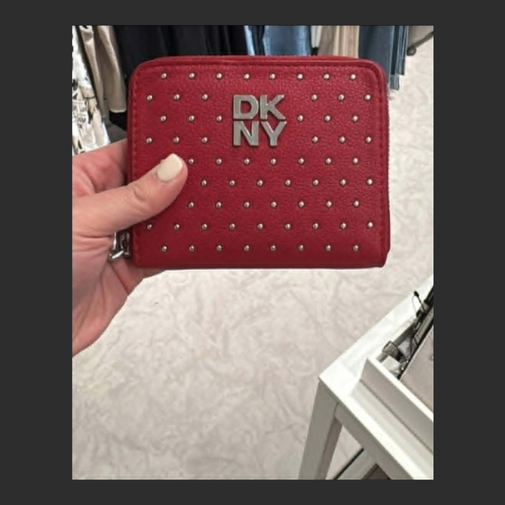 DKNY Studded Wallet - Red