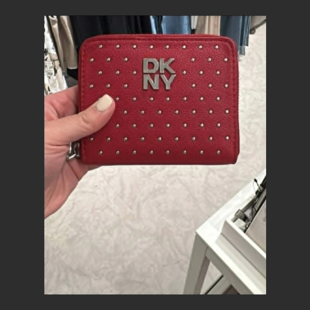 DKNY Studded Wallet - Red