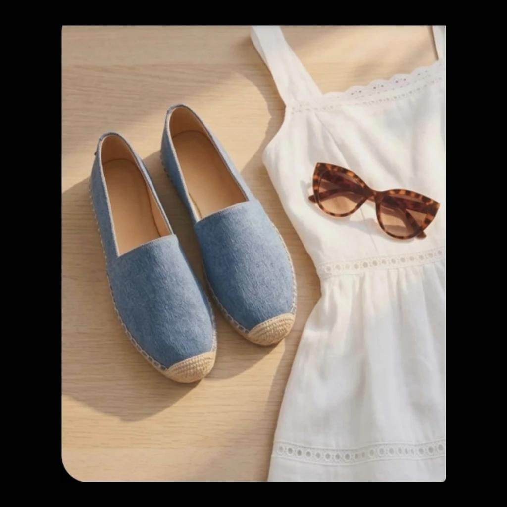 Michael Kors Kenzie Espadrilles - Light Blue Denim - Size 10 US