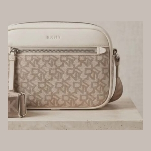 DKNY Monogram Cross-body Bag - Cream and Beige