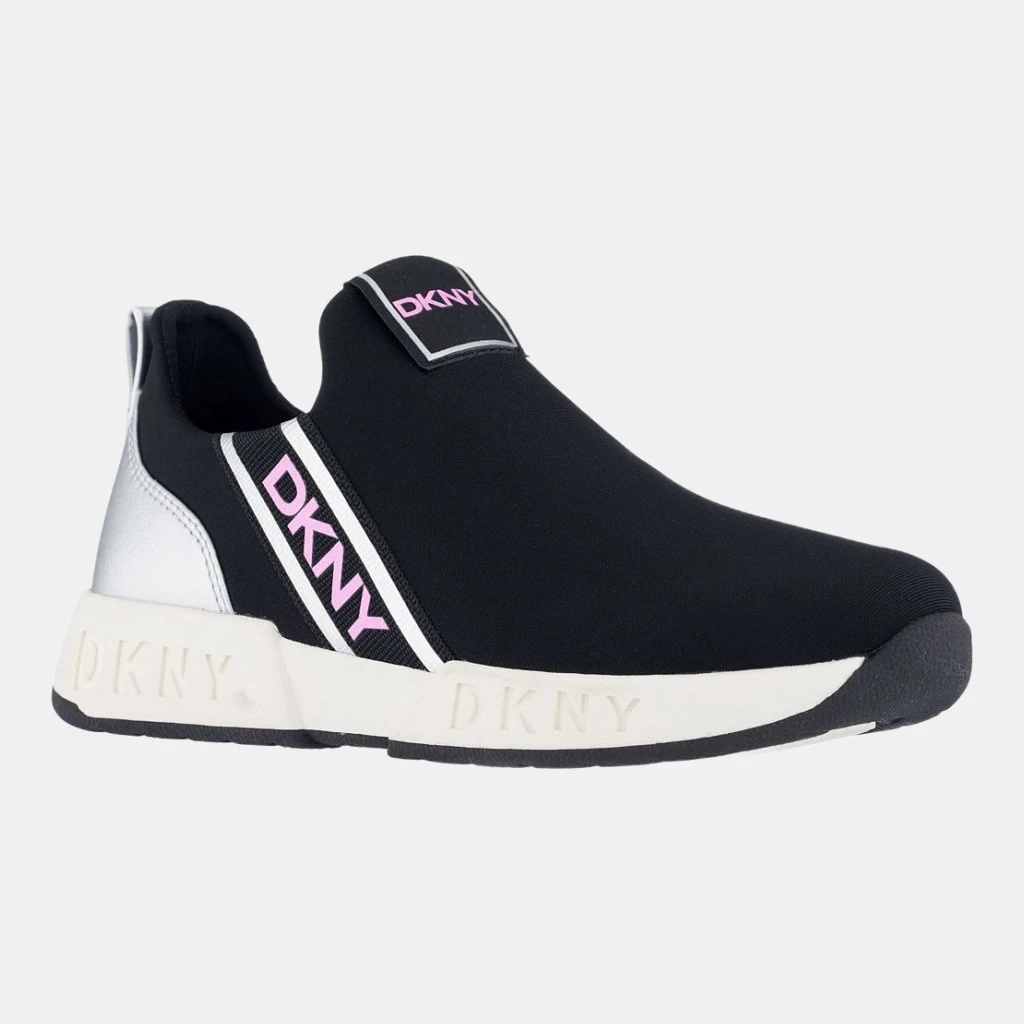 DKNY Toddler Girls Maddie Stripe Slip-On Padded Sneakers