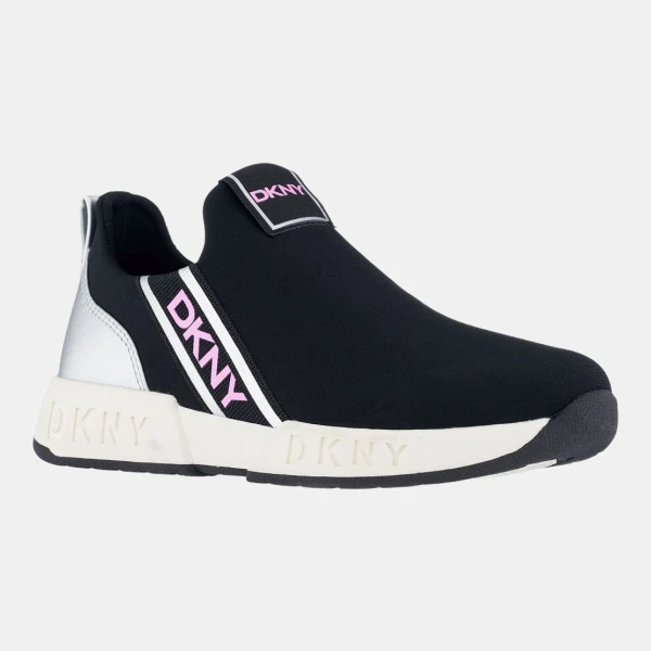 DKNY Toddler Girls Maddie Stripe Slip-On Padded Sneakers