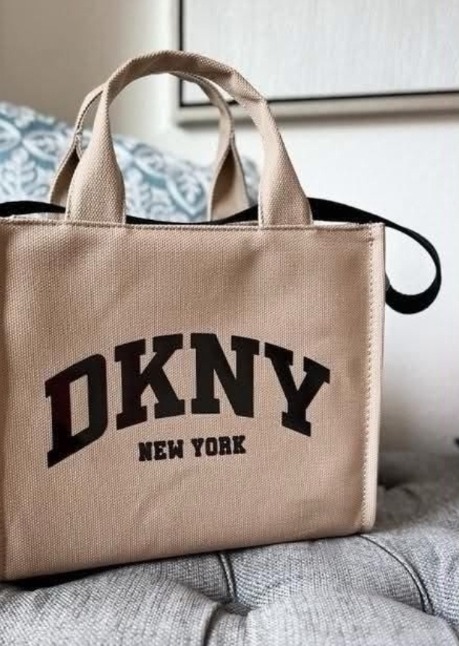 DKNY Canvas Mini Tote Bag - Beige