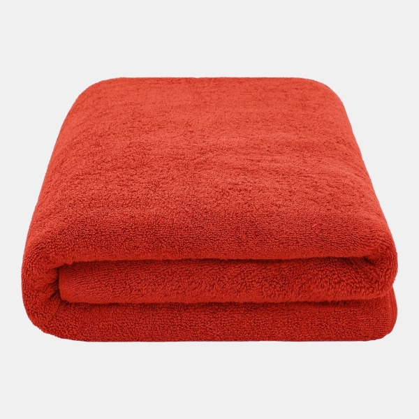 Edison Luxury 100% Turkish Cotton Bath Sheet, 40" x 80" - Red
