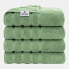 Edison Luxury 100% Turkish Cotton 4-Piece Bath Towel Set - Sage Green