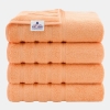 Edison Luxury 100% Turkish Cotton 4-Piece Bath Towel Set - Malibu Peach