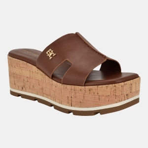 Tommy Hilfiger Women's Heliena Platform Wedge Sandals - Oar Brown
