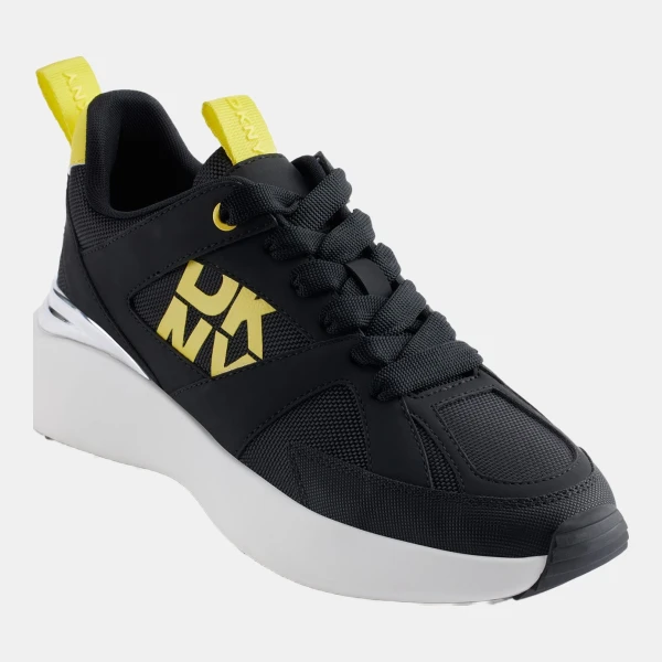DKNY Women's Zofi Lace-Up Sneakers - Black/Yellow