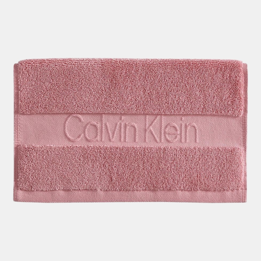 Calvin Klein Iconic Cotton Jacquard Bath Towel, 56" x 30" - Pink Peony