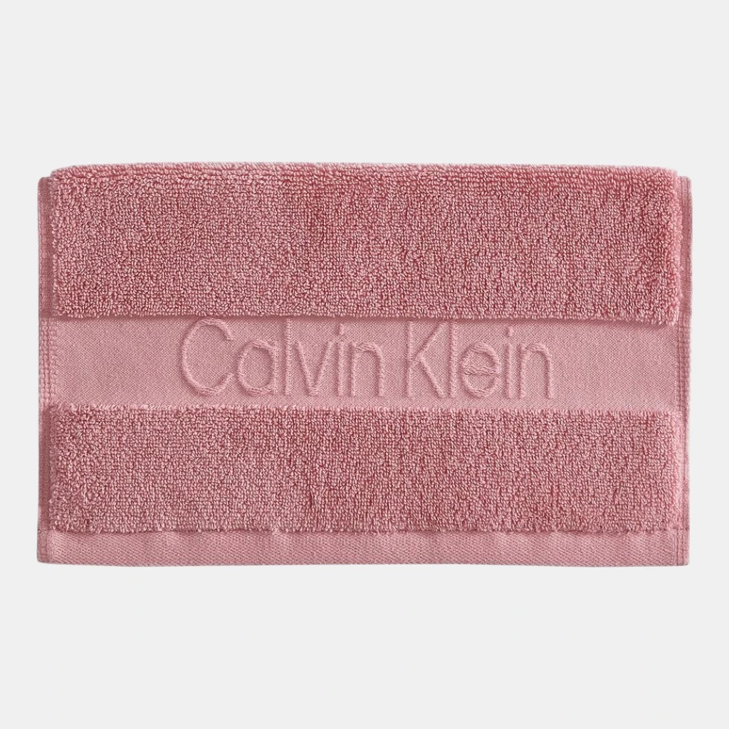 Calvin Klein Iconic Cotton Jacquard Bath Towel, 56" x 30" - Pink Peony