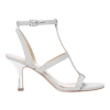 Michael Kors Women's Nara Mid T-Band Dress Sandals - Silver Metallic - Image 3