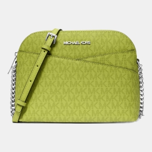 Michael Kors Outlet Jet Set Travel Medium Logo Dome Crossbody Bag