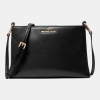 Michael Kors Outlet Trisha Medium Pebbled Leather Crossbody Bag - BLACK