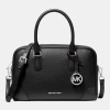 Michael Kors Outlet Thompson Medium Pebbled Leather Satchel - BLACK