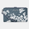 Michael Kors Outlet Jet Set Travel Large Printed Signature Logo Wristlet Wallet