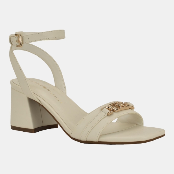 Tommy Hilfiger Women's Raneen Block Heel Dress Sandal - Ivory