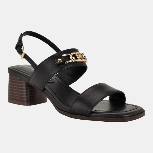 Tommy Hilfiger Women's Mhena Block Heel City Sandal - Black