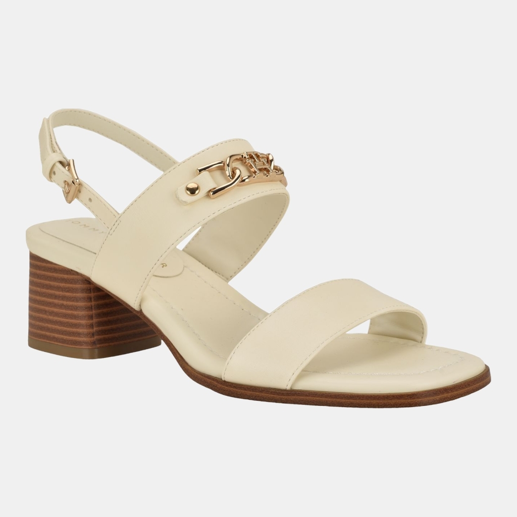 Tommy Hilfiger Women's Mhena Block Heel City Sandal - Ivory