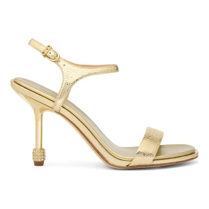 Michael Kors Women's Ivy High Buckle Dress Sandals - Pale Gold Leather - Image 3