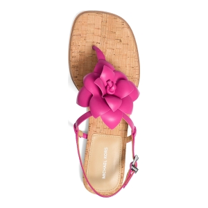 Michael Kors Women's Jacie Buckle Thong Flat Sandals - Raspberry Leather - Image 4