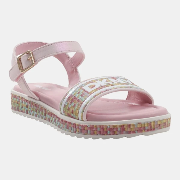 DKNY Girls' Chava Eloise Ankle Strap Flatform Sandals