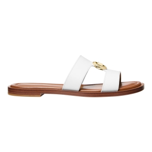 Michael Kors Women's Erin Flat Sandals - Optic White Leather - Image 3