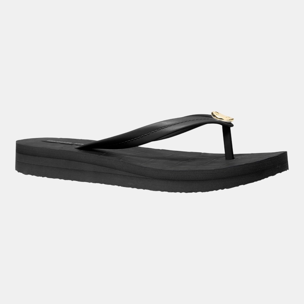 Michael Kors Women's Posie Flip Flops Sandals - Black Croc