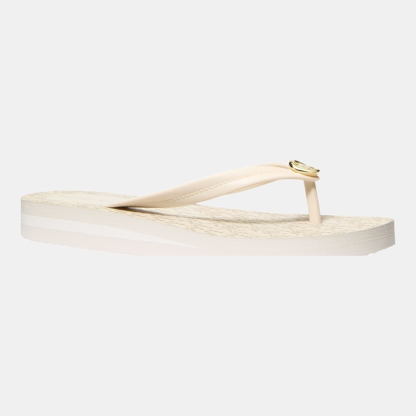 Michael Kors Women's Posie Flip Flops Sandals - Vanilla Logo