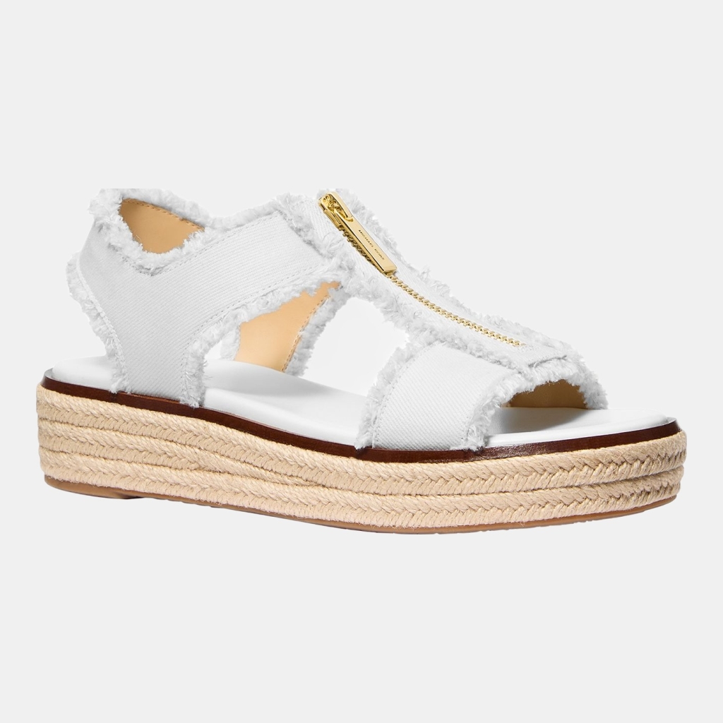 Michael Kors Women's Berkley Espadrille Platform Sandals - Optic White