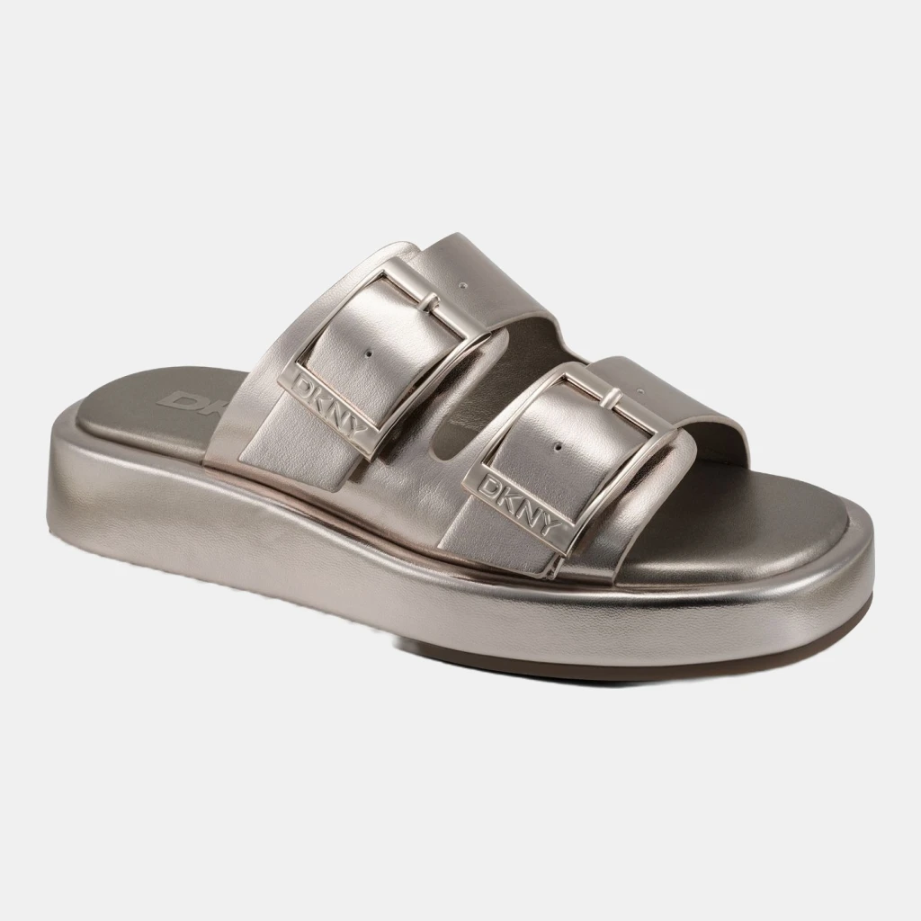 DKNY Women's Leocadia Platform Sandals - Champagne Metallic